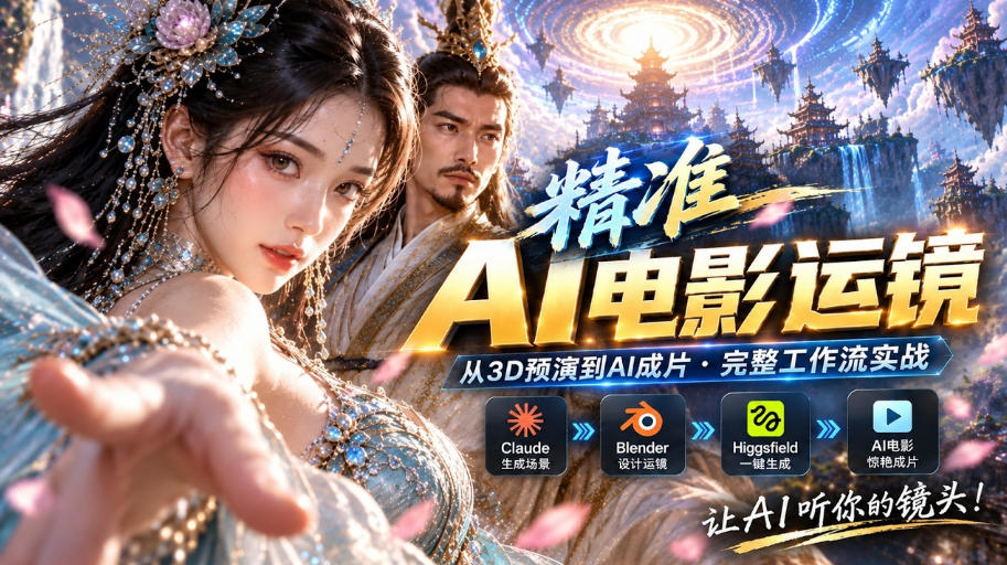 AI视频终于能精准运镜了!Claude+Blender+Higgsfield免费插件实测-创业资源网