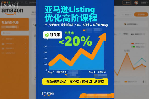 亚马逊Listing优化高阶课程，手把手教你策划高转化率、低跳失率的listing-创业资源网