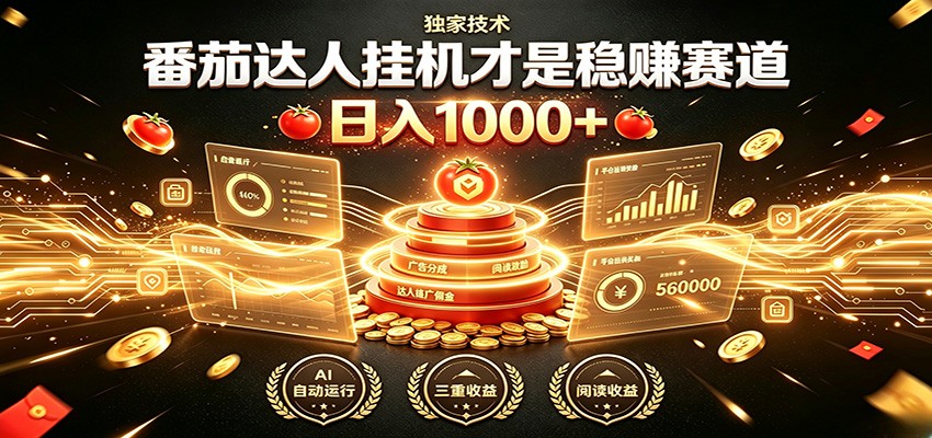 别再瞎找副业!番茄达人挂机才是稳赚赛道 日入1000+-创业资源网
