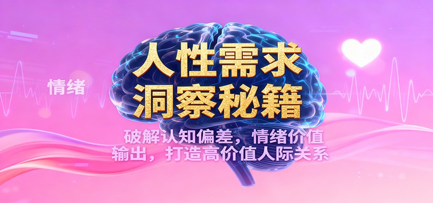 人性需求洞察秘籍，破解认知偏差，情绪价值输出，打造高价值人际关系-创业资源网