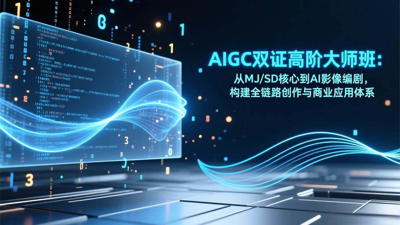 (17198期)AIGC双证高阶大师班:从MJ/SD核心到AI影像编剧,构建全链路创作与商业应用体系-创业资源网