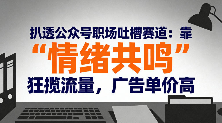 扒透公众号职场吐槽赛道：靠“情绪共鸣”狂揽流量，广告单价高-创业资源网