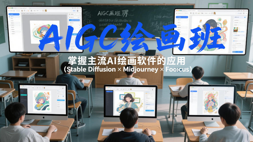 AIGC绘画班，掌握主流Ai绘画软件的应用（Stable Diffusion x Midjourney x Fooocus）-创业资源网