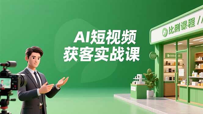 （16747期）AI短视频获客实战课，数字人创作、实体行业应用、精准引流，30天获取客源月入6万+-创业资源网