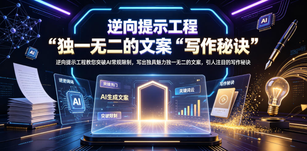 逆向提示工程教您突破AI常规限制,写出独具魅力独一无二的文案,引人注目的写作秘诀【原创双语字幕】-创业资源网