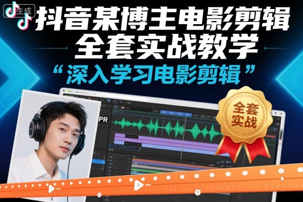 抖音某博主电影剪辑全套实战教学，深入学习电影剪辑-创业资源网