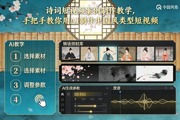 古诗词短视频案例制作教学,手把手教你用AI制作中国风类型短视频-创业资源网