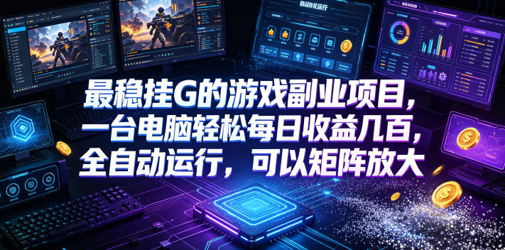低成本网游挂机项目，单号保底日入100左右，可矩阵放大！合法合规！-创业资源网