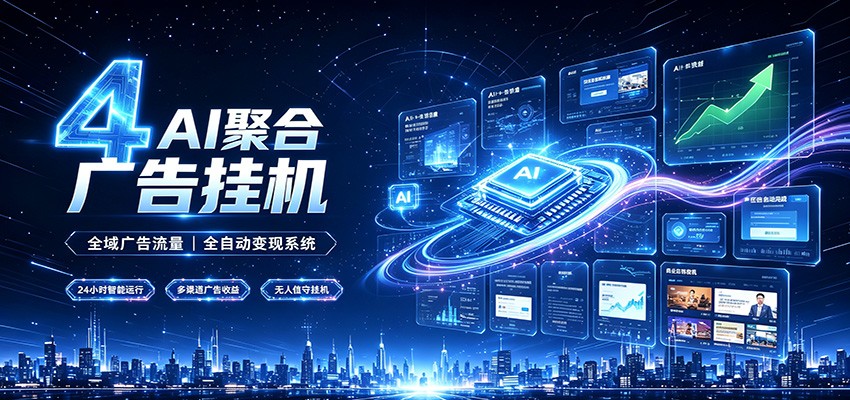全域广告流量聚合,AI无人挂机稳赚佣金,打造长期稳定被动收入副业-创业资源网