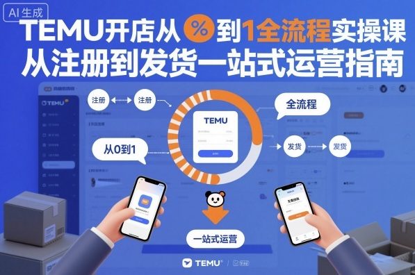 TEMU开店从0到1全流程实操课,从注册到发货一站式运营指南-创业资源网