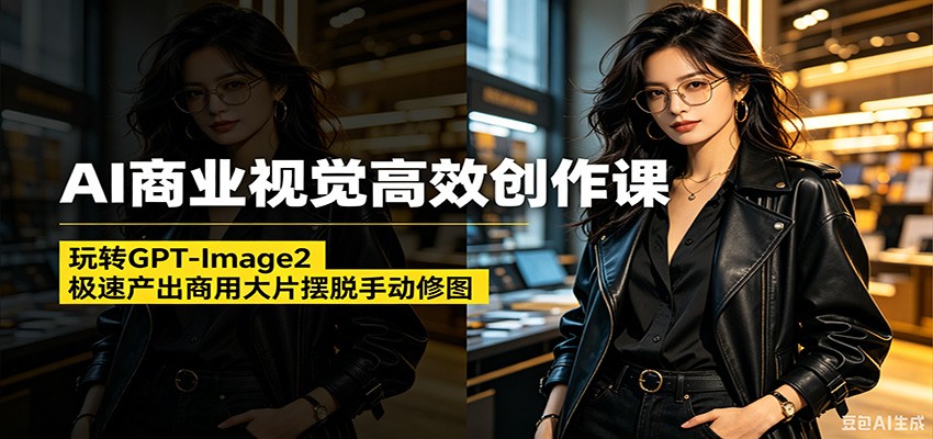 AI商业视觉高效创作课：玩转GPT-Image2，极速产出商用大片摆脱手动修图-创业资源网