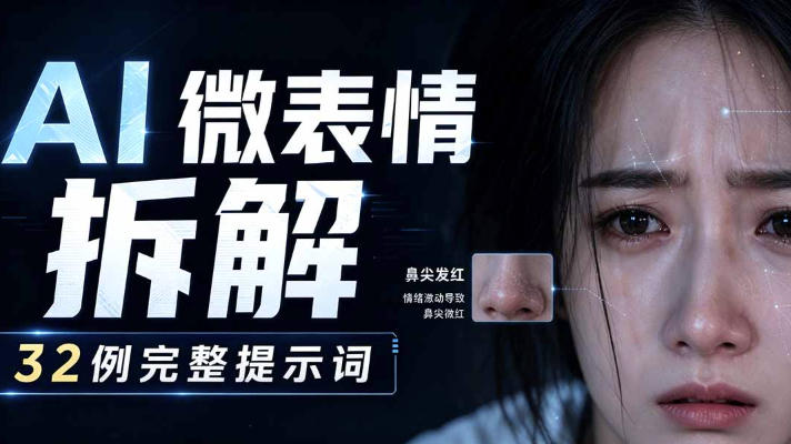 AI微表情拆解提示词合集，精准调控AI角色表情，可直接复用，0基础也能调出影视级表情变化-创业资源网
