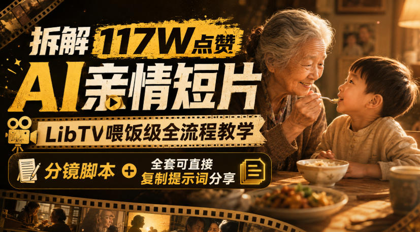 拆解117W点赞AI亲情短片,LibTV喂饭级全流程教学,分镜脚本+全套可直接复制提示词分享 拆解117W点赞AI亲情短片,LibTV喂饭级全流程教学,分镜脚本+全套可直接复制提示词分享