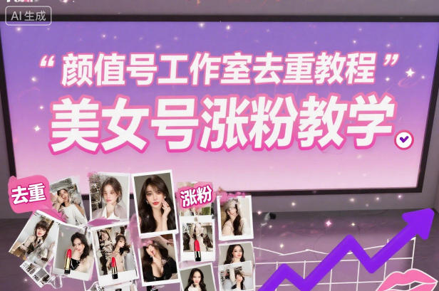 颜值号工作室去重教程，美女号涨粉教学-创业资源网