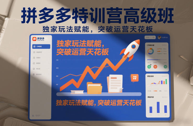 拼多多特训营高阶班，独家玩法赋能，突破运营天花板（更新260804）-创业资源网