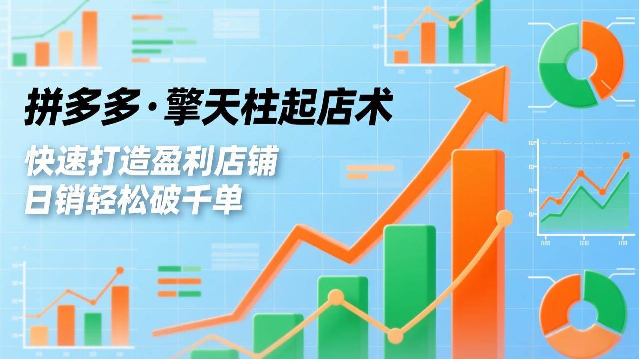 （17715期）拼多多·擎天柱起店术3.0(更新)，爆流布局、利润起飞、不断流，快速打造盈利店铺，日销破千单-创业资源网