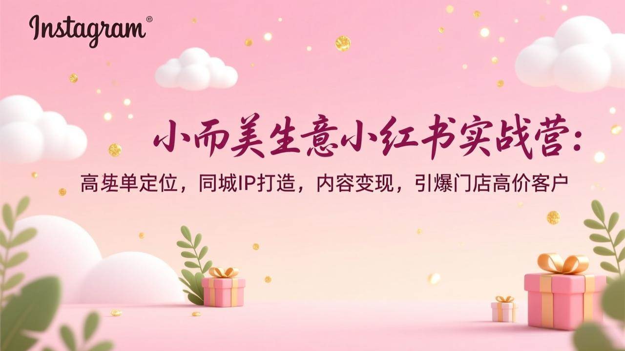 （17113期）小而美生意小红书实战营：高客单定位，同城IP打造，内容变现，引爆门店高价客户-创业资源网