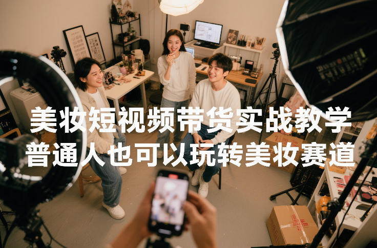 美妆短视频带货实战教学,普通人也可以玩转美妆赛道-创业资源网