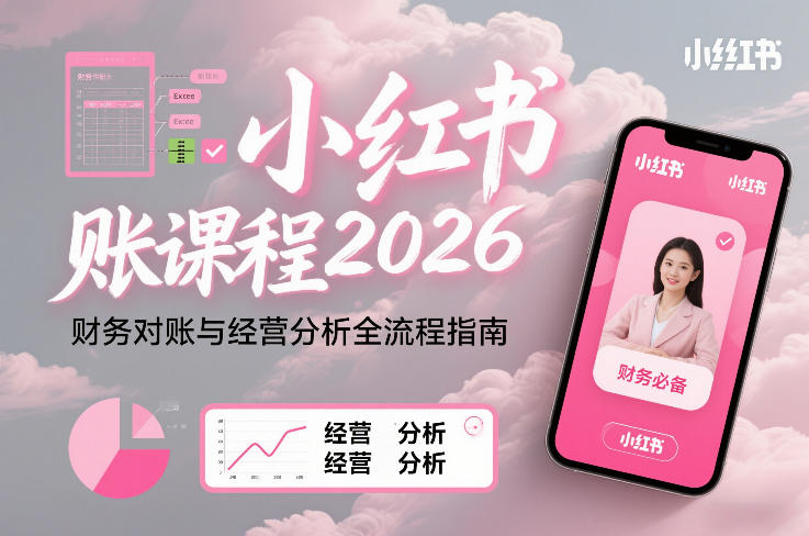 小红书对账课程2026，财务对账与经营分析全流程指南-创业资源网