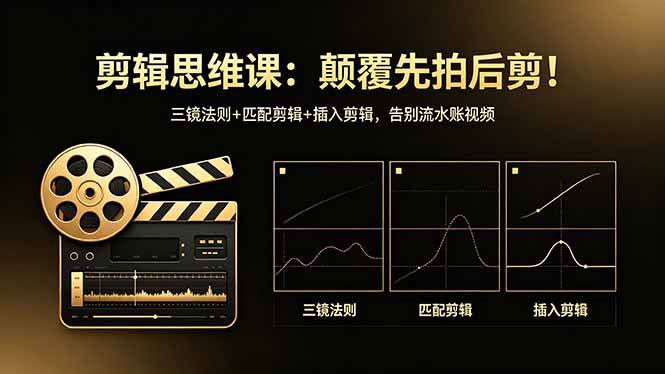 （18285期）剪辑思维课：颠覆先拍后剪！三镜法则+匹配剪辑+插入剪辑，告别流水账视频-创业资源网