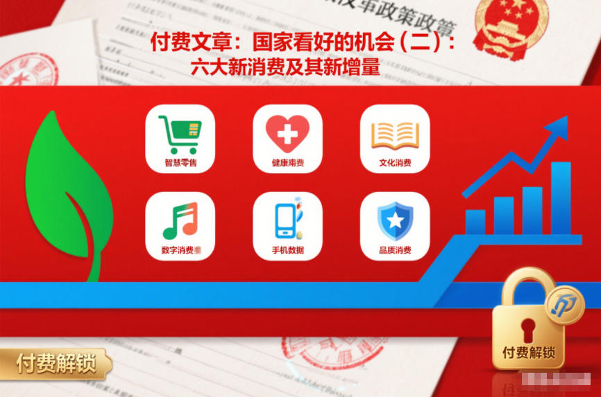 付费文章：国家看好的机会(二)：六大新消费及其新增量-创业资源网
