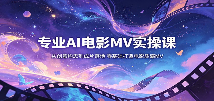 专业AI电影MV实操课：从创意构思到成片落地，零基础打造电影质感MV-创业资源网