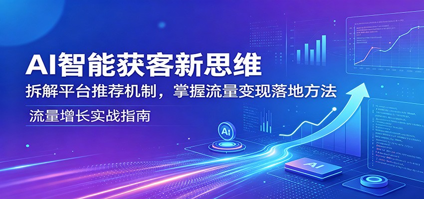 AI智能获客新思维：拆解平台推荐机制，掌握流量变现落地方法-创业资源网