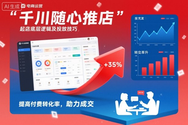 千川随心推起店底层逻辑及投放技巧，提高付费转化率，助力成交-创业资源网