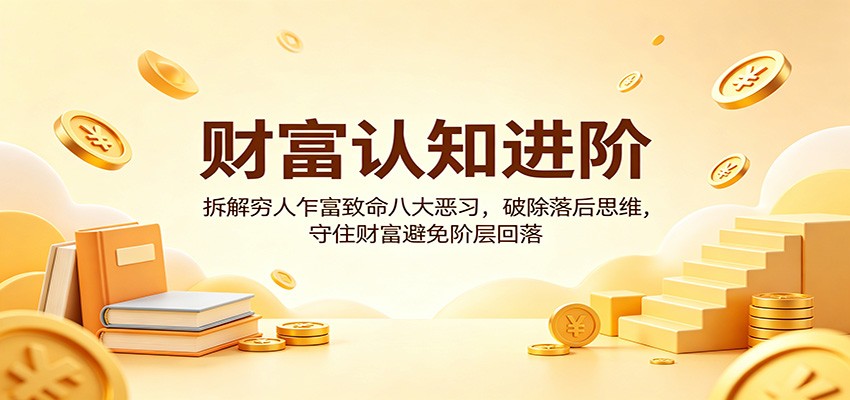 财富认知进阶：拆解穷人乍富致命八大恶习，破除落后思维，守住财富避免阶层回落-创业资源网