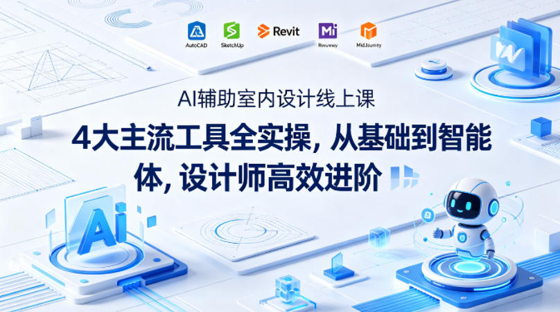 AI辅助室内设计线上课｜4大主流工具全实操，从基础到智能体，设计师高效进阶-创业资源网