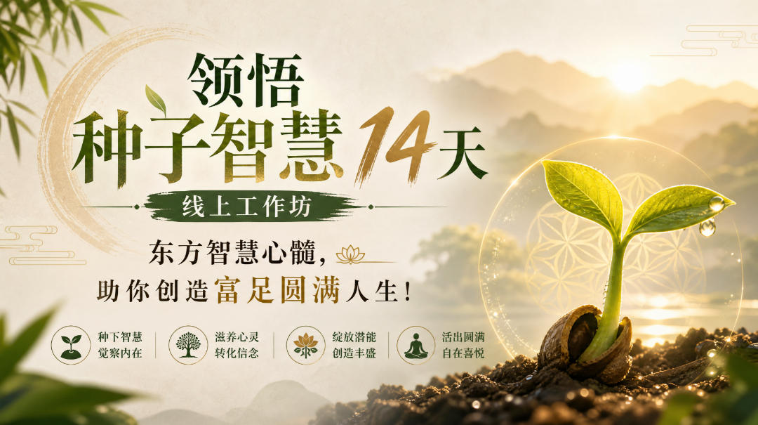鹿大米领悟种子智慧14天线上工作坊,东方智慧心髓,助你创造富足圆满人生!-创业资源网