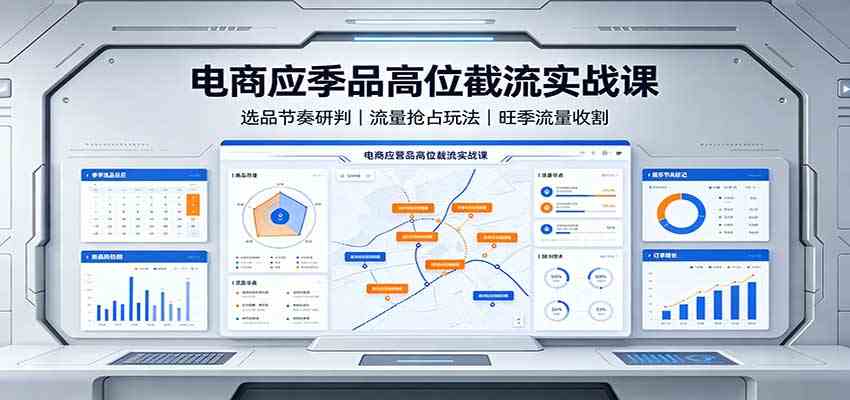 电商应季品高位截流实战课：选品节奏研判，流量抢占玩法，旺季流量收割-创业资源网