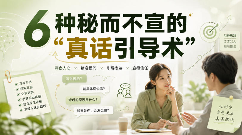 付费文章：6种秘而不宣的“真话引导术”-创业资源网