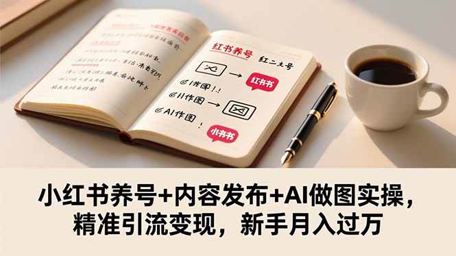 (16498期)小红书养号+内容发布+AI做图实操,精准引流变现,新手月入过万-创业资源网