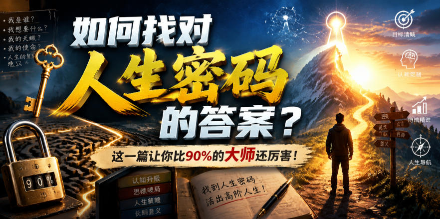付费文章：如何找对人生密码的答案？这一篇让你比90%的大师还厉害！-创业资源网