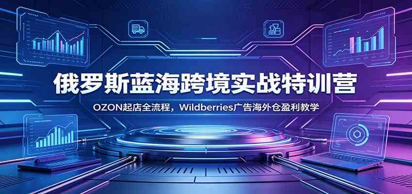 俄罗斯蓝海跨境实战特训营：OZON起店全流程，Wildberries广告海外仓盈利教学-创业资源网