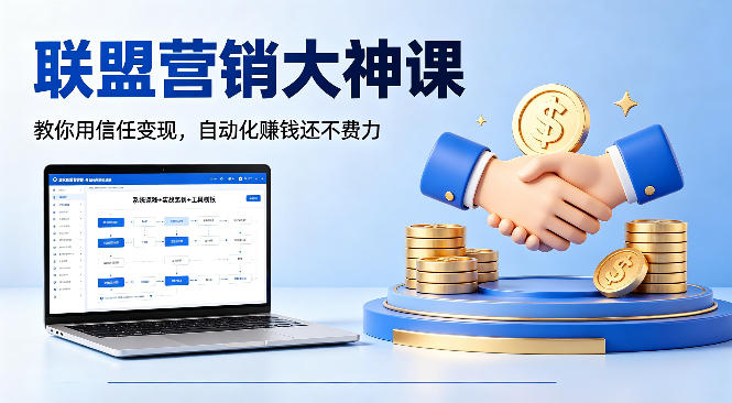 联盟营销大神课，教你用信任变现，自动化賺钱还不费力【原创双语字幕】-创业资源网