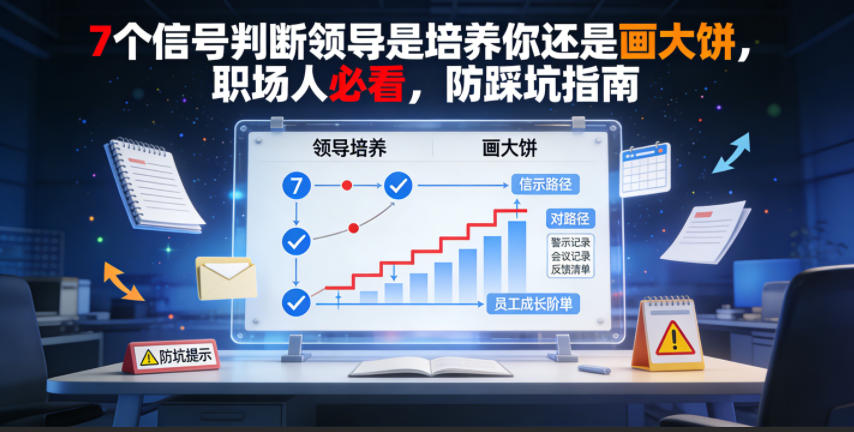 付费文章：7个信号判断领导是培养你还是画大饼，职场人必看，防踩坑指南-创业资源网
