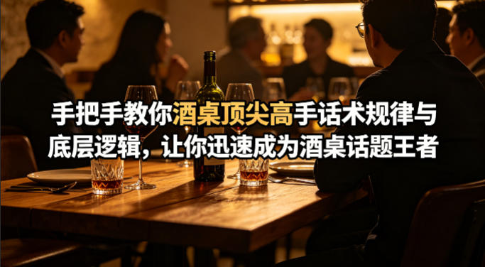 付费文章:手把手教你酒桌顶尖高手话术规律与底层逻辑,让你迅速成为酒桌话题王者(二十年全网独家经验分享) 付费文章:手把手教你酒桌顶尖高手话术规律与底层逻辑,让你迅速成为酒桌话题王者(二十年全网独家经验分享)