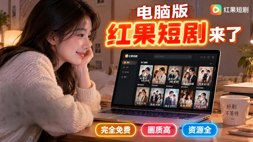 手机看短剧费眼?电脑版红果短剧来了,完全免费、画质高、资源全 手机看短剧费眼?电脑版红果短剧来了,完全免费、画质高、资源全