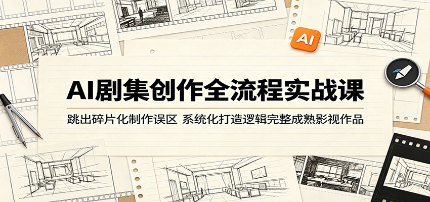 AI剧集创作全流程实战课：跳出碎片化制作误区，系统化打造逻辑完整成熟影视作品-创业资源网
