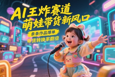 AI王炸赛道，萌娃带货新风口，条条作品爆单，带货转换率翻倍，核心逻辑拆解-创业资源网
