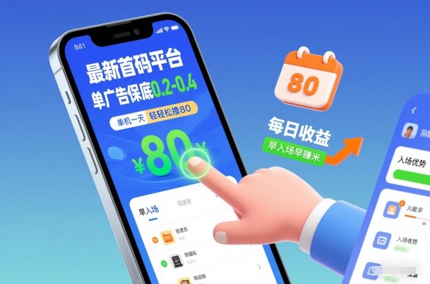 最新首码平台，单广告保底0.2-0.4，单机一天轻松撸80，早入场早賺米【揭秘】-创业资源网