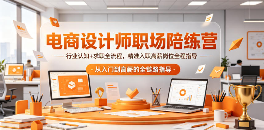 电商设计师职场陪练营,行业认知+求职全流程,精准入职高薪岗位全程指导-创业资源网