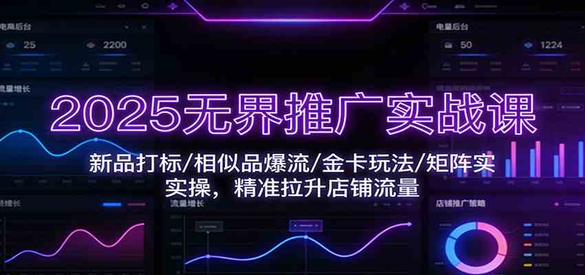 2025无界推广实战课：新品打标/相似品爆流/金卡玩法/矩阵实操，精准拉升店铺流量-创业资源网