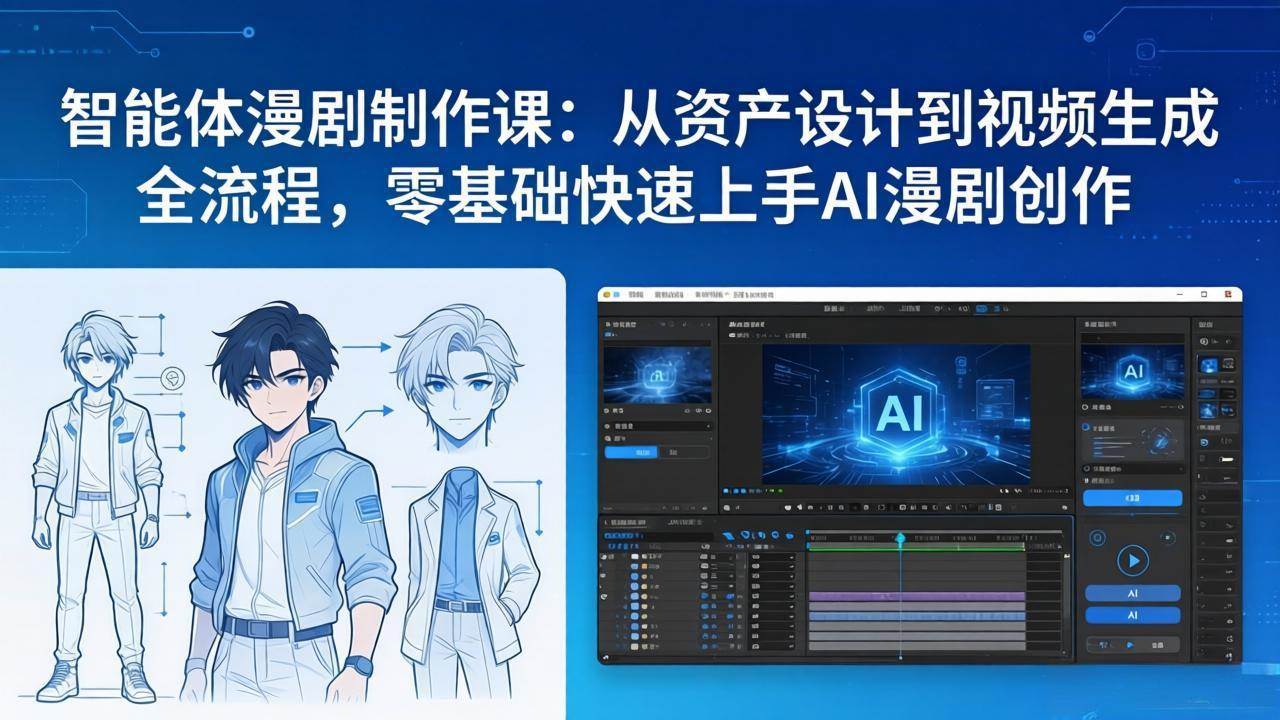 （17709期）智能体漫剧制作课：从资产设计到视频生成全流程，零基础快速上手AI漫剧创作-创业资源网