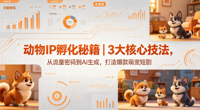 动物IP孵化秘籍｜3大核心技法，从流量密码到AI生成，打造爆款萌宠短剧-创业资源网