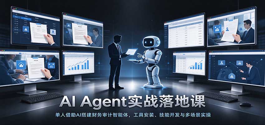 AI Agent实战落地课：单人借助AI搭建财务审计智能体，工具安装、技能开发与多场景实操-创业资源网