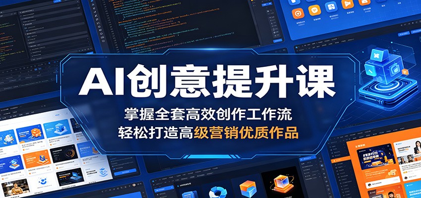 AI创意提升课：掌握全套高效创作工作流，轻松打造高级营销优质作品-创业资源网