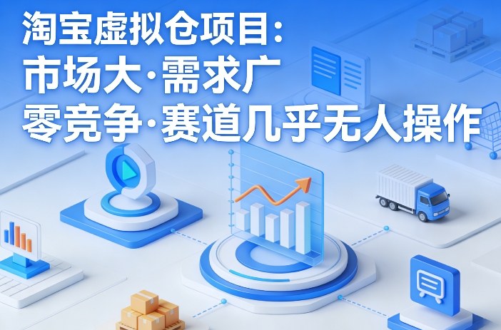 淘宝虚拟仓项目，市场大，需求广，零竞争，赛道几乎没人操作（更新0410）-创业资源网